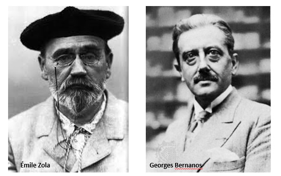 COM ÉMILE ZOLA E GEORGES BERNANOS